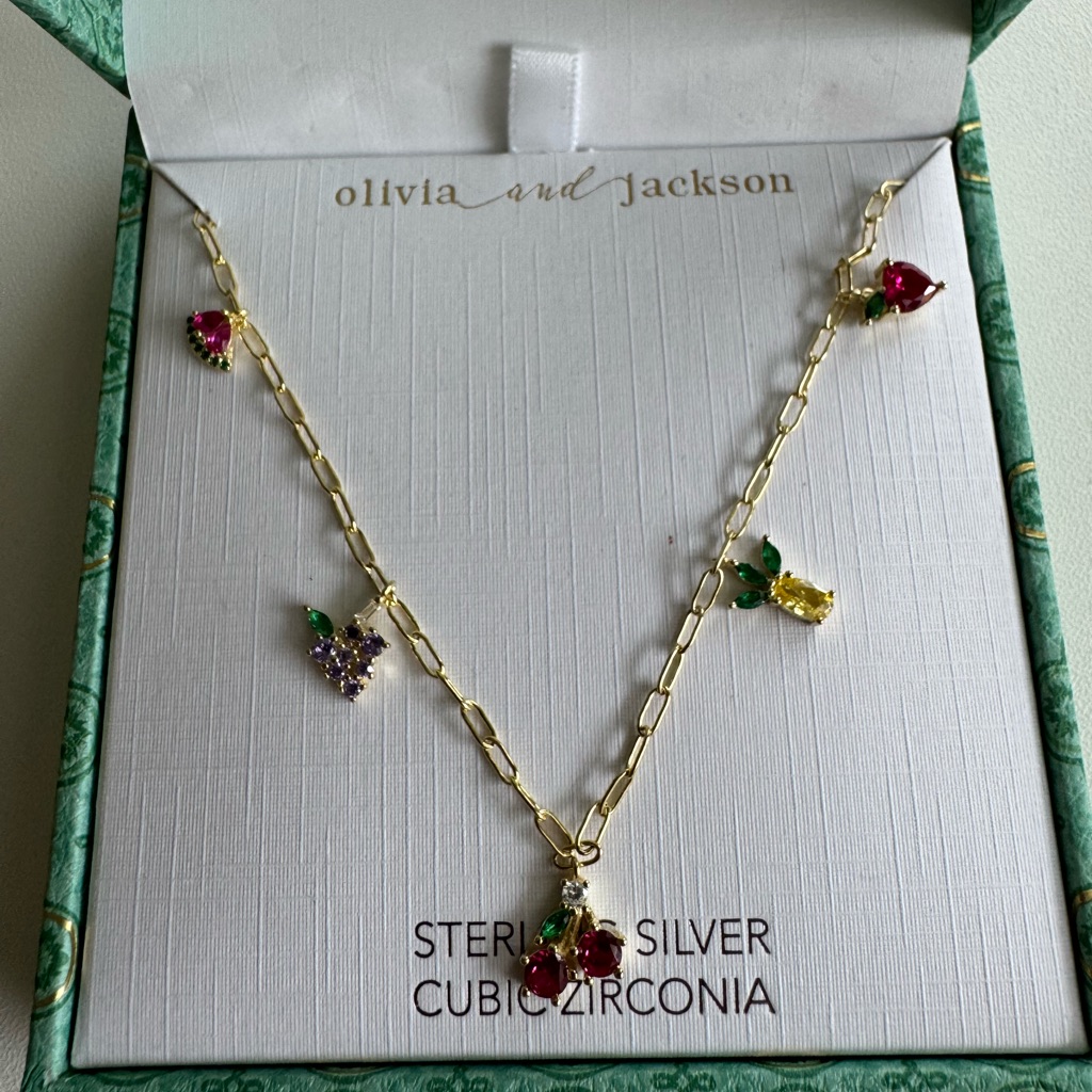 Olivia And Jackson Fruit Charm Adjustable Necklace 35$
